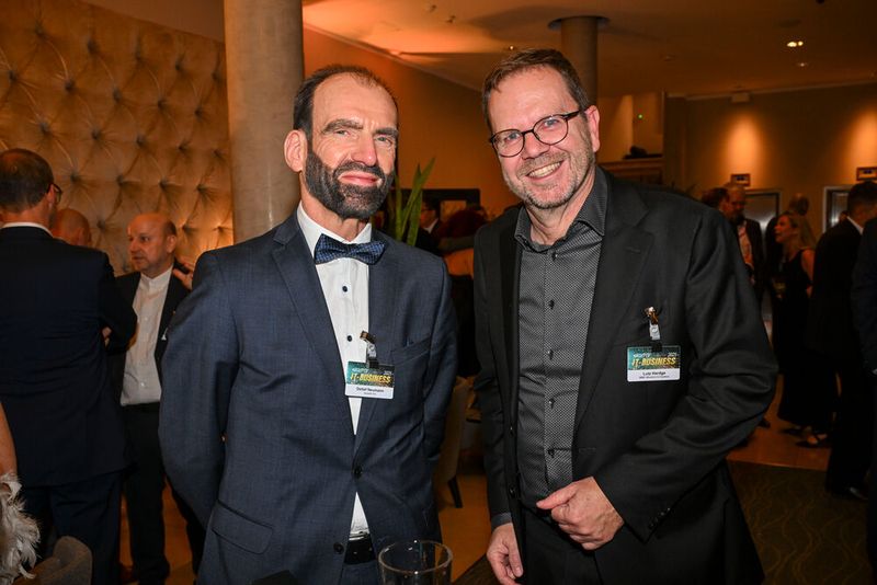 Detlef Neumann (l., Aquado) und Lutz Hardge (MMD). (Bild: Hannes Magerstädt)