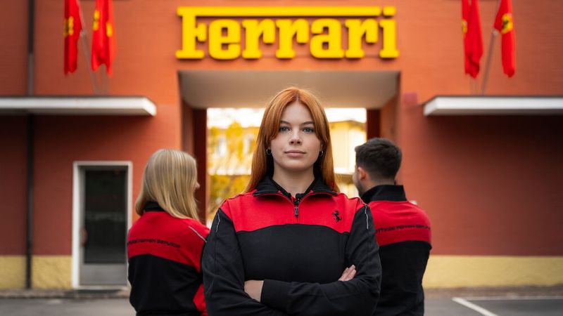 So sieht das Kampagnenfoto des Zukunftstags 2026 aus. (Bild: Ferrari)