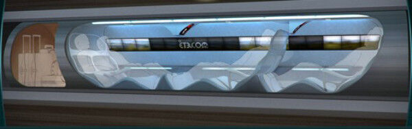 Schnittbild einer ETT-Kapsel in luftleerer Transportröhre (Bild: ET3)