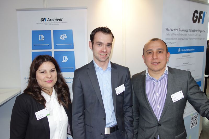 (v. l.) Selcan Özer, ALSO, mit Ronny Wolf und Ömer Izci, GFI (Bild: IT-BUSINESS)