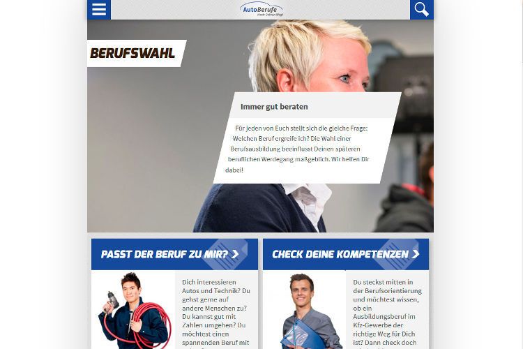 ... sowie Tests für Schüler bereit. (Foto: autoberufe)