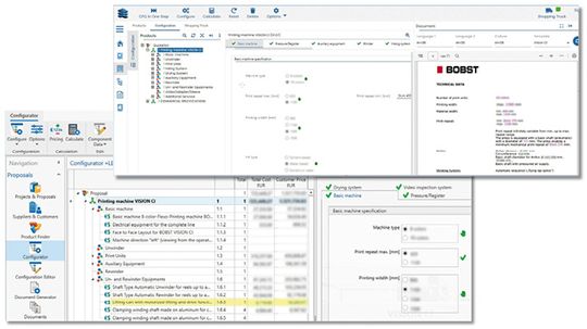 (Leegoo Builder mit Desktop-Bedieneroberfläche und Web-Oberfläche im Browser. Bild: EAS Engineering Automation Systems/ Bobst Bielefeld)