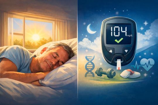Exposure to daylight helps synchronise the body clock during sleep — and may improve blood glucose control and metabolic health in people with type 2 diabetes.(Source:  AI-generated (OpenAI / DALL·E))