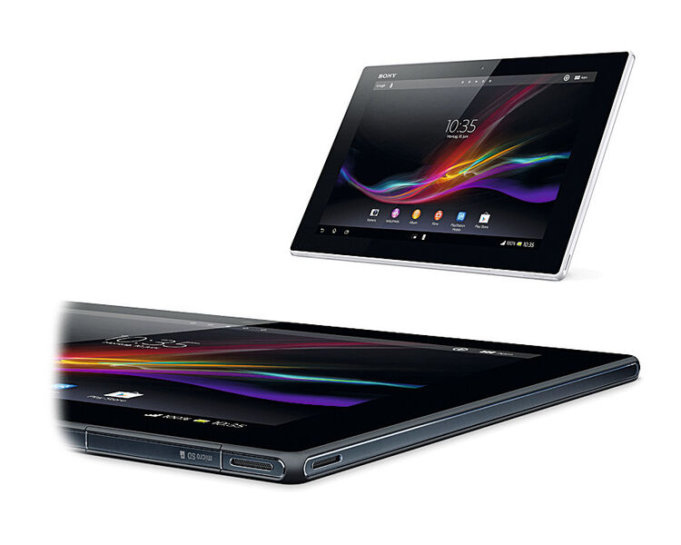 Das Xperia Tablet Z von Sony, das ab Ende Mai über den Fachhandel vertrieben wird, ist gerade einmal 6,9 Millimeter hoch. (Bild: Sony)