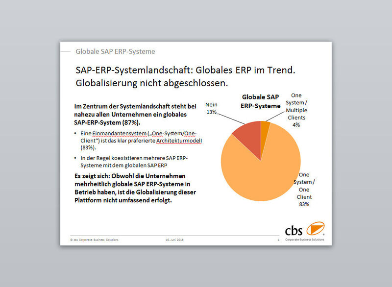 Die Studie zeigt: Die meisten Unternehmen nutzen ein SAP-ERP-System. (Bild: CBS)