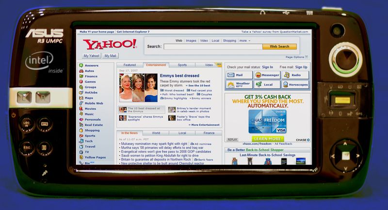 Zum Intel Developer Forum (IDF) im Herbst 2007 stellte Asus diese Konzeptstudie vor, die auf der Menlow-Plattform mit Atom-CPU basiert. (Archiv: Vogel Business Media)