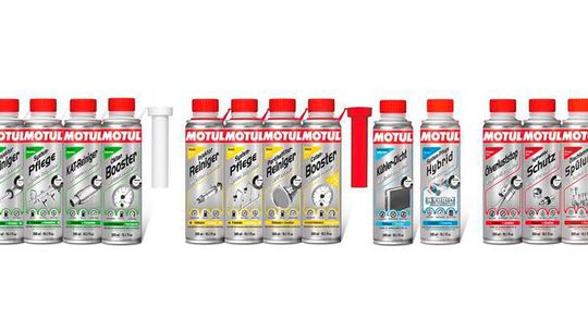 Die neue Additivserie von Motul umfasst 13 Produkte für unterschiedliche Anwendungen.(Bild:  Motul)