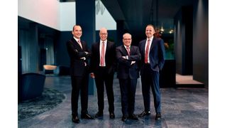 Stephan Gehrig (rechts) erweitert als neuer Geschäftsführer Vertrieb und Marketing die Geschäftsführung der Gemü Gruppe. v.l.n.r.: Gert Müller, CEO und Managing Partner der Gemü Gruppe, Stephan Müller, Chief Financial Officer (CFO), Matthias Fick, Chief Operating Officer (COO), Stephan Gehrig, Chief Sales and Marketing Officer (CSMO). (Bild: Gemü)