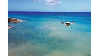 Fliegt mit Wasserstoff: Diese Drohne liefert für die Notversorgung benötigte medizinische Mittel zu den Jungferninseln. Ermöglicht wird dies mit einer mit wasserstoffbetriebenen Brennstoffzelle, womit eine Flugzeit von zwei Stunden erreicht wird. Dies ist viermal länger als bei den meisten batteriebetriebenen Drohnen. (Doosan Mobility Innovation )