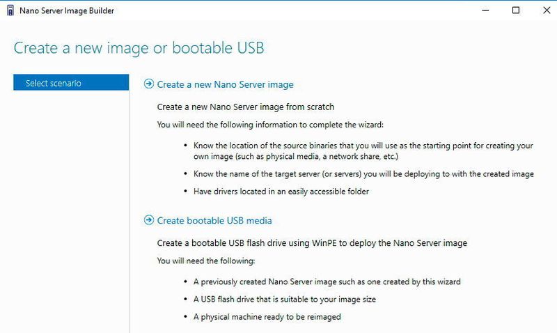 Der Image Builder führt mit einem Assistenten zur Bereitstellung. Das wird sich mit Version 1709 von Windows Server 2016 ändern. (Joss / Microsoft)