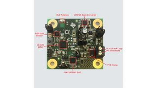 Figure 3: Practical implementation of a two-variable sensor transmitter with BLE connectivity (Texas Instruments)