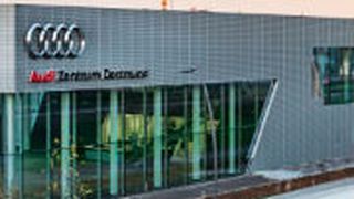 Es soll der größte Audi-Terminal in Nordrhein-Westfalen sein: das neue Audi-Zentrum der Hülpert-Gruppe in Dortmund. (Foto: Hülpert)