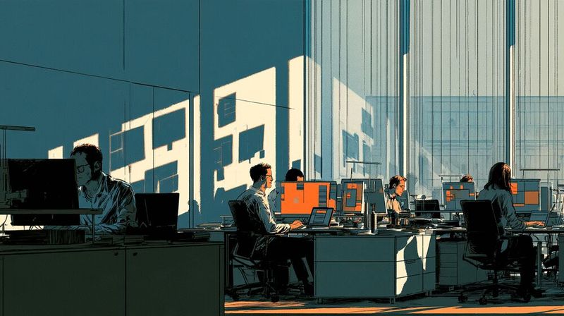 Im Arbeitsalltag genutzte Anwendungen sind nicht immer auf den ersten Blick Teil der offiziellen Tool-Landschaft. Laut Deel haben 32 Prozent der Befragten schon einmal ein nicht freigegebenes Tool bei der Arbeit verwendet.(Bild:  Midjourney / KI-generiert)