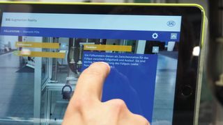 Augmented Documentation macht übersichtliche Visualisierung für den Anwender direkt „auf“ der Maschine  möglich. (Docufy)