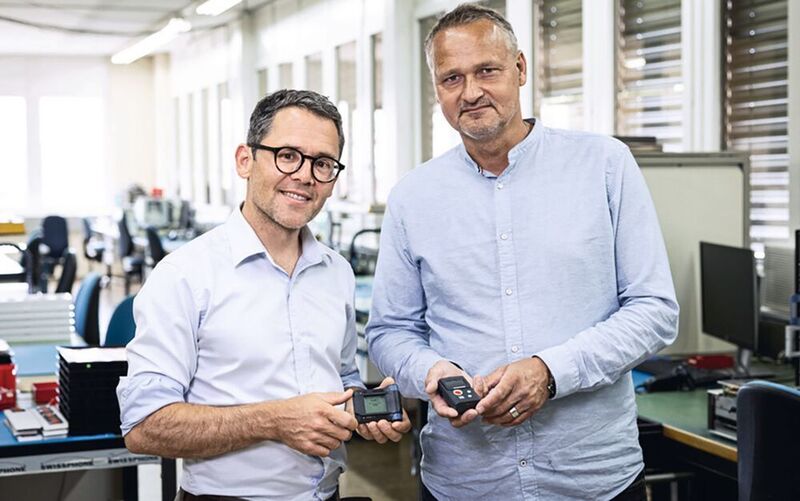 Philipp Zimmermann, responsable marketing chez Swissphone Wireless AG et Frank Wolff, mentor Innosuisse. (Sebastien Crettaz)
