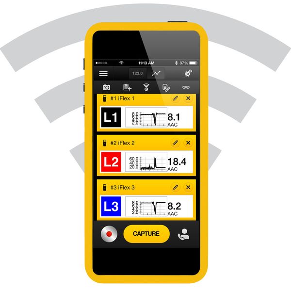 Mit der App können Anwender Diagramme direkt auf einem Smartphone erstellen und anzeigen lassen. (Fluke)