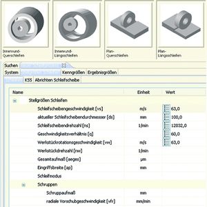 Bild 2: Das Modul Apos-Datenbank dient zur einheitlichen und vollständigen Technologiedatenerfassung aller Schleifprozesse im Unternehmen.