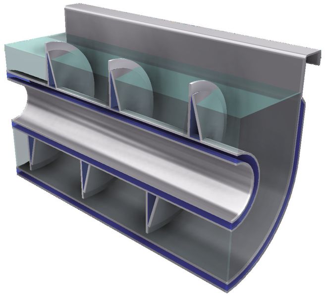 Compared to a conventional screw heat exchanger the new design, a 2:1 screw pitch ratio — and a corresponding 1:2 speed ratio between the two shafts —  provides self-cleaning operation, aided by narrow gaps between the screw flights. (Picture: Köllemann)