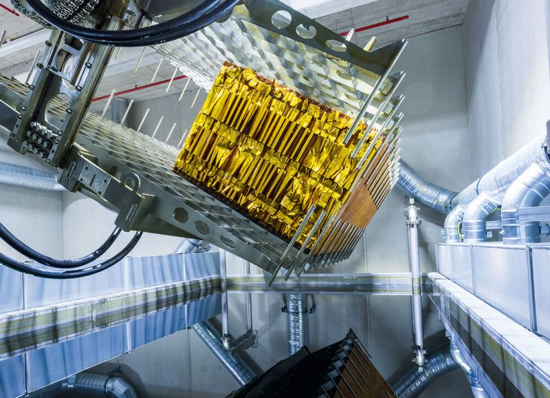 Die Anlagen bei Schütz Composites können Aramidwabenblöcke, wie man hier sieht, auch hoch automatisiert fertigen. (Bild: Schütz)