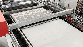 With the VX4000, the world's largest 3D printing system for sand moulds with a footprint of 4,000mm x 2,000mm x 1,000mm, sand moulds can be printed without the need for tools, says Voxeljet. (Voxeljet AG)