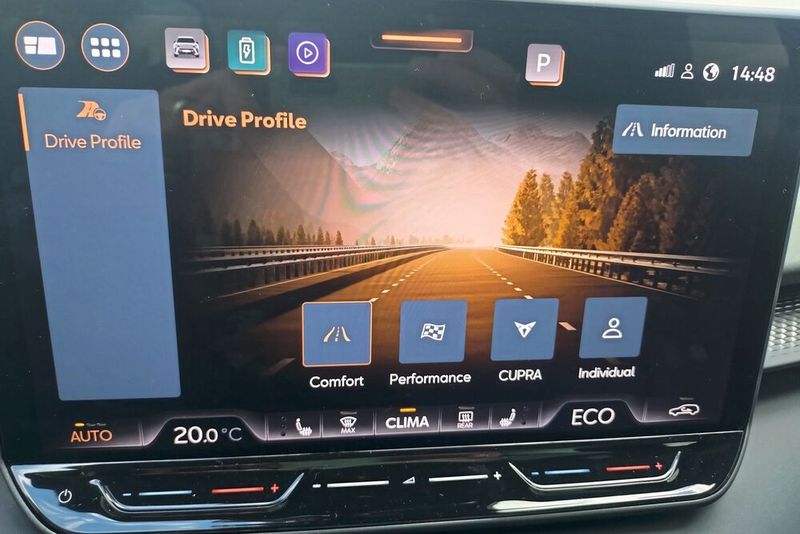 Wie bei anderen Cupra-Modellen verzichtet die Marke auf einen voreingestellten Eco-Modus... (Bild: Sven Prawitz/Vogel Communications Group)