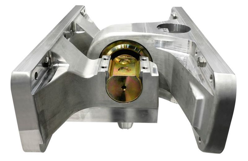 Bild 4: Wird es aus Aluminium statt aus geschmiedetem Stahl hergestellt, sinkt das Gewicht dieses Wagenkastengelenks um 170 auf 223 kg. (Bild: Otto Fuchs)