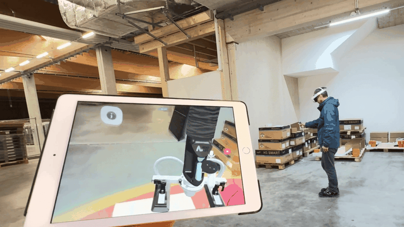 Der Einsatz von Virtual Reality ermöglicht es, technische Lösungen bereits vor der Umsetzung realitätsnah erlebbar zu machen.(Bild:  AERO-LIFT Vakuumtechnik GmbH)
