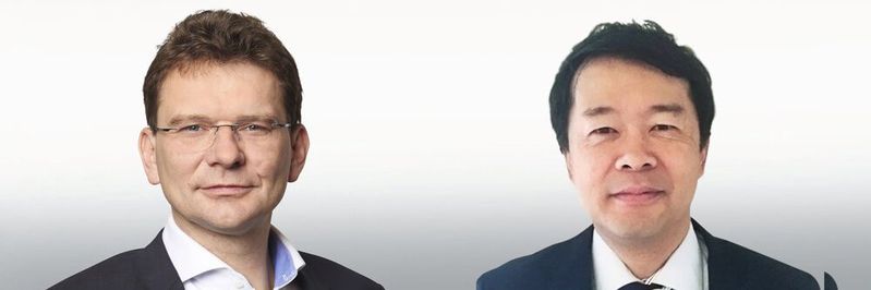 Thomas Röttinger CEO von Angst+Pfister (links) und Takayuki Kaneko, General Manager Sensor Products Murata Europe. 
