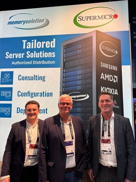 Memorysolution ist auch wieder dabei mit (v. l.) Maximilian Jaud, Gerald Diercks und Ulf Kilper. (Bild: Vogel IT-Medien GmbH)