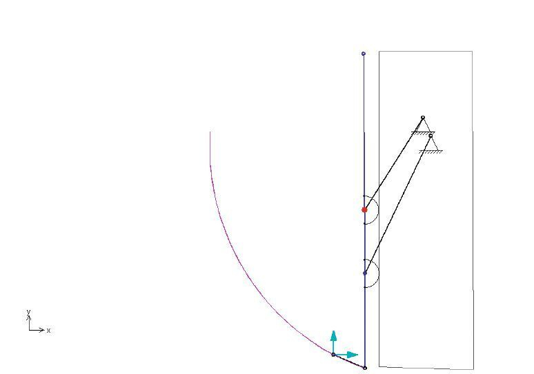 Bild 2: Kinematik eines Türmechanismus als Optimierungsbeispiel.  (Bild: Artas)