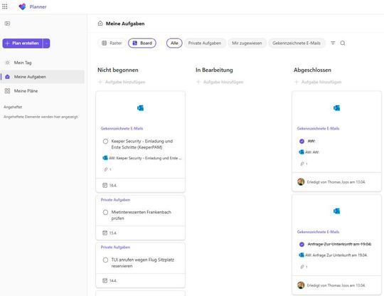 Microsoft Planner: Die neue Oberfläche von Microsoft Planner erlaubt schnellere Navigation und spart Zeit durch aufgabenbezogene Chats.(Bild:  Joos - Microsoft)