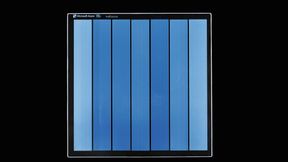 Glass storage in action: Microsoft has stored map data from the Flight Simulator on this piece of glass. (Image:Microsoft Research)