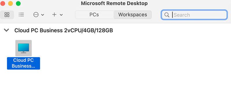 Erfolgreich angebundener Cloud-PC im RDP-Client von Windows und macOS. (Joos)