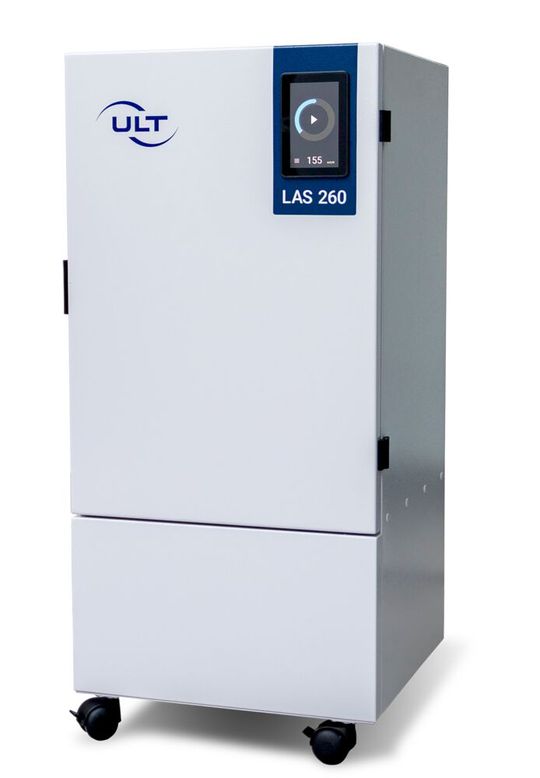 Das Bild zeigt die Laserrauch-Absauganlage LAS 260.1 mit ProSight-Steuerung von ULT.(Bild:  ULT)