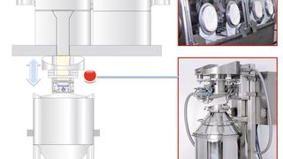 Isolator mit Doppelklappensystem für die Wirkstoffeinwaage. (Bild: Glatt)
