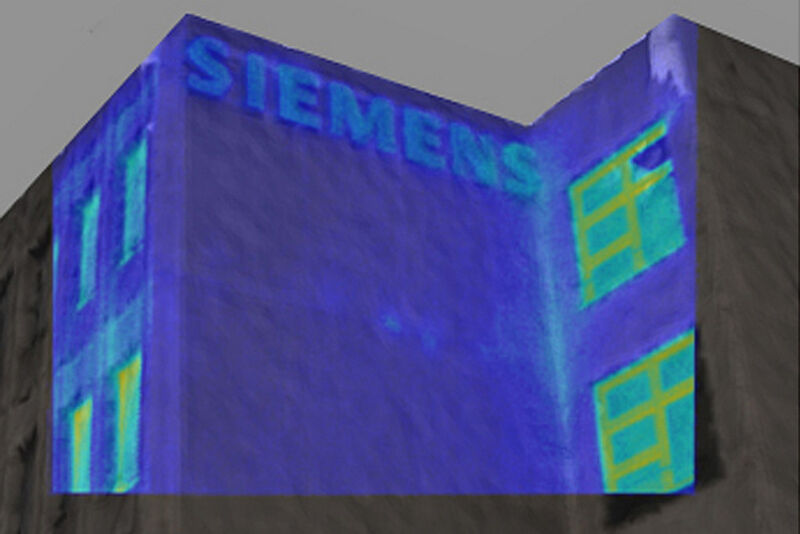 Thermalbild einer Fassade (Bild: Siemens)