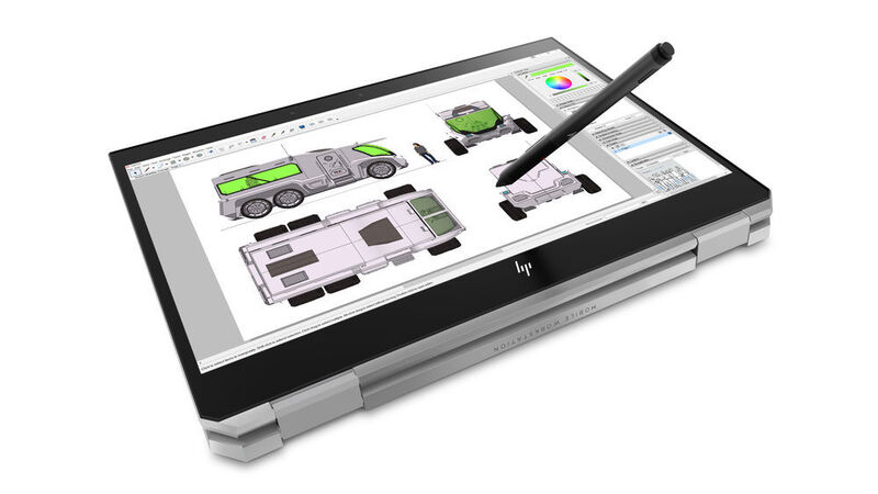 Der Wacom-Stift des ZBook Studio x360 G5 erkennt 4.096 Druckstufen und seine Neigung. (HP)