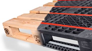 Die neue Kunststoffpalette „Euro E7“ verbindet die Vorteile von Holz- und Kunststoffpaletten. (Cabka-IPS)