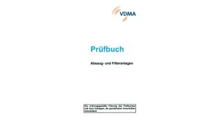 Prüfbuch Absaug- und Filteranlagen  (Bild: VDMA)
