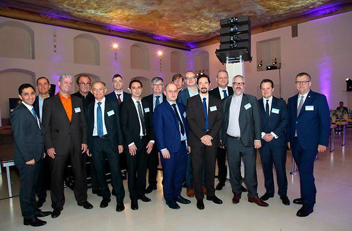 Alle Sprecher auf der European Cyber Security and Cloud Computing Conference 2018. Im orangefarbenen (oranje!) Hemd ist Maurice van de Woude von BPDelivery zu sehen. (© Fabasoft)