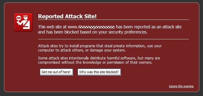 Sogar die Warnung des Firefox Browsers vor infizierten Webseiten ... (Bild: G Data)