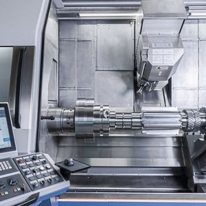 Power Generation Shaft: Das 2355 Millimeter lange und 1082 Kilogramm schwere Werkstück wurde auf einer M50 Millturn / 3000 Millimeter bearbeitet.(Bild:  WFL)