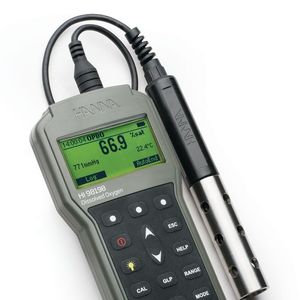 Das neue Sauerstoffmessgerät HI98198 misst den gelösten Sauerstoff in einem Bereich von 0,00 bis 50 mg/L und 0,0 bis 500,0% Sättigung, den barometrischen Luftdruck von 420 bis 850 mmHg und die Temperatur in einem Bereich zwischen -5,0 und 50,0°C.
