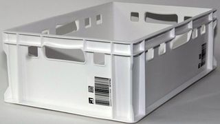 Weiße Neuheit: Der E-Performance-Behälter ist eine Entwicklung von Edeka und GS1.  Bild: Edeka (Archiv: Vogel Business Media)