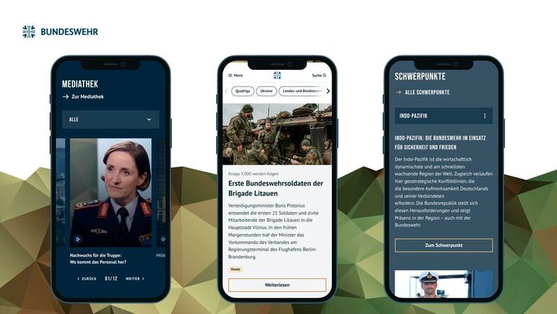 Die Website Bundeswehr.de hat ein Refresh bekommen.(Bild:  IBM iX)