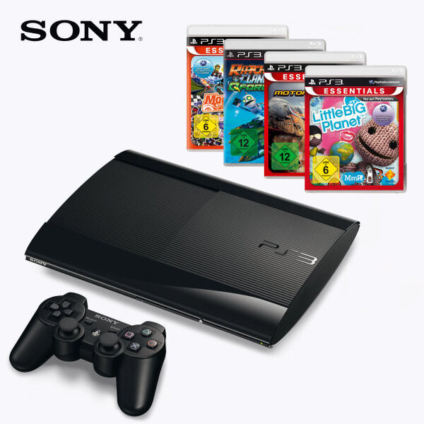Das Sony-Playstation-3-Bundle steht bei Aldi Nord mit vier Spielen im Regal. (Sony)