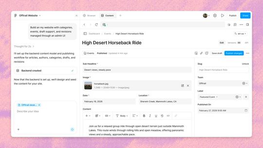 Payload liefert Apps aus Figma Make ein CMS mit Administrationsoberfläche.(Bild:  Figma)