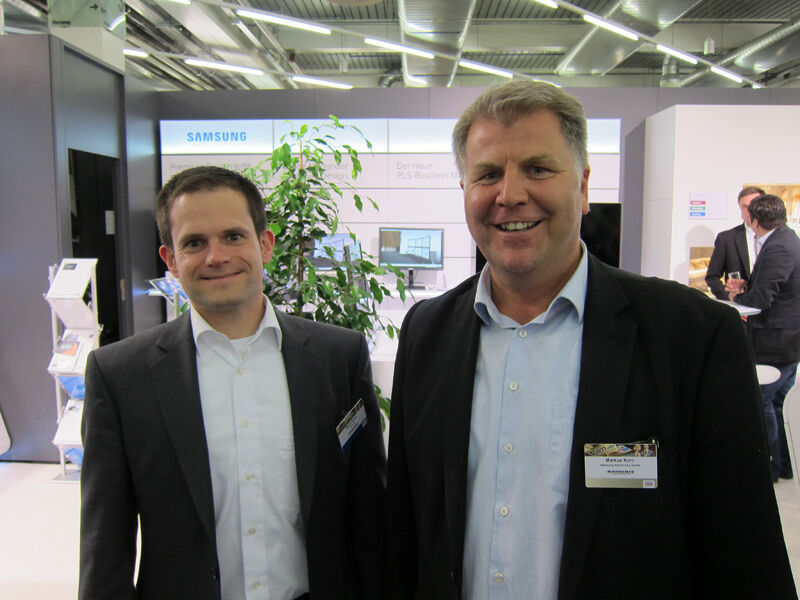 Das eingespielte Display-Team: Martin Gross (l.) und Markus Korn, Samsung (Bild: IT-BUSINESS)