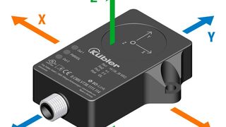 Mit der dreiachsigen Vibrationsmessung (X-. Y- und Z-Achse) und Temperaturerfassung liefert der Condition-Monitoring-Sensor CMSVT38 detaillierte Zustandsinformationen, die helfen, frühzeitig Maschinenschäden zu erkennen.  (Bild: Kübler)