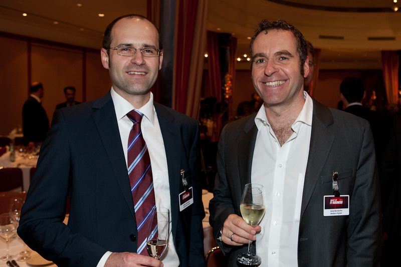 Robert Reitmeier von Logitech (v.l.) mit und Andy Berndorfer von Western Digital (Archiv: Vogel Business Media)